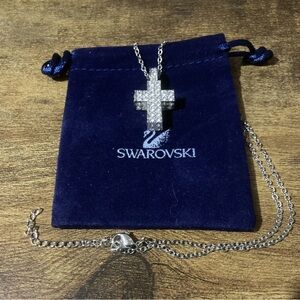 NWT Swarovski crystal cross necklace